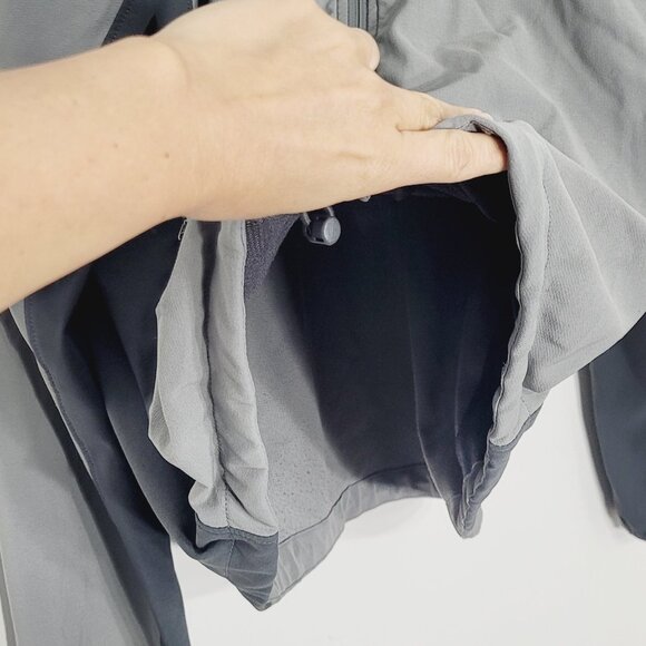 The North Face Men's Gray Black Zip Pockets Full-Zip Fleece Windbreaker Jacket - Picture 5 of 16